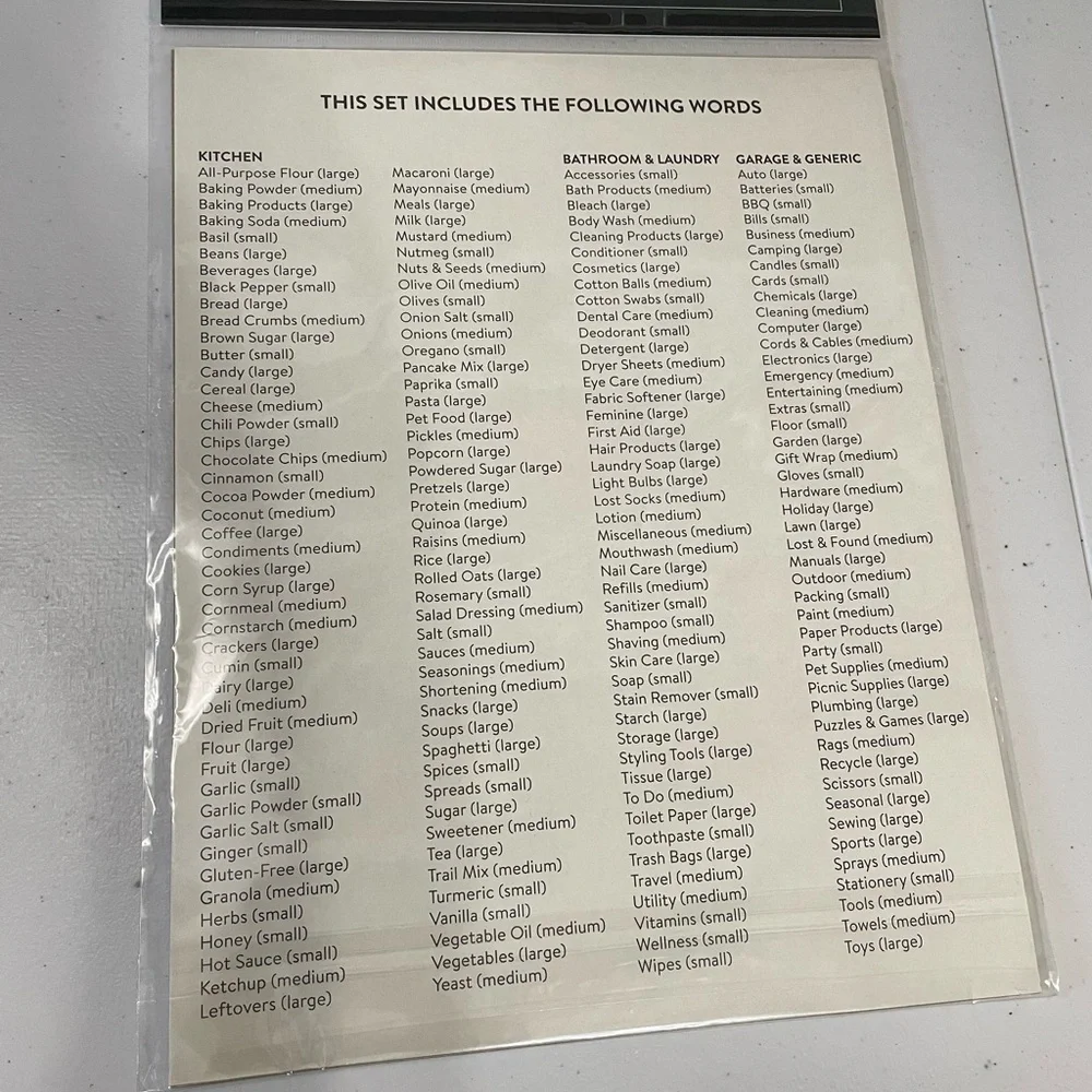 NEW Rae Dunn 180 ORGANIZING LABELS